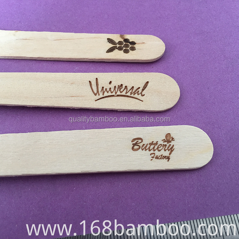 Wooden cutlery with logo